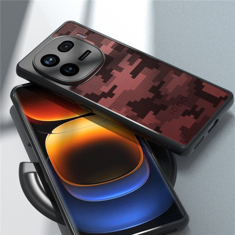 IBMRS For vivo iQOO 12 Pro 5G Case Airbag Protection Precise Lens Cutout Back Shell - Grid Camouflage