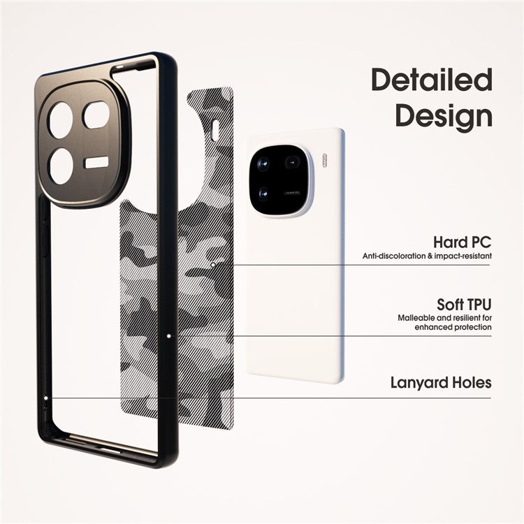 IBMRS For vivo iQOO 12 Pro 5G Case Airbag Protection Precise Lens Cutout Back Shell - Artistic Camouflage