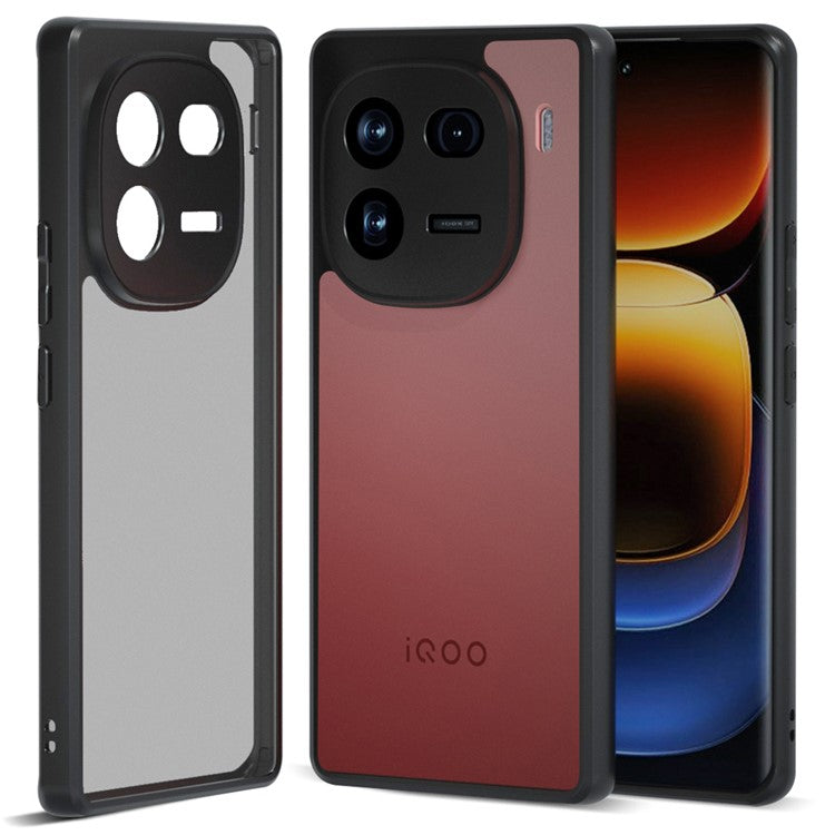 IBMRS For vivo iQOO 12 Pro 5G Case Airbag Protection Precise Lens Cutout Back Shell - Matte Black