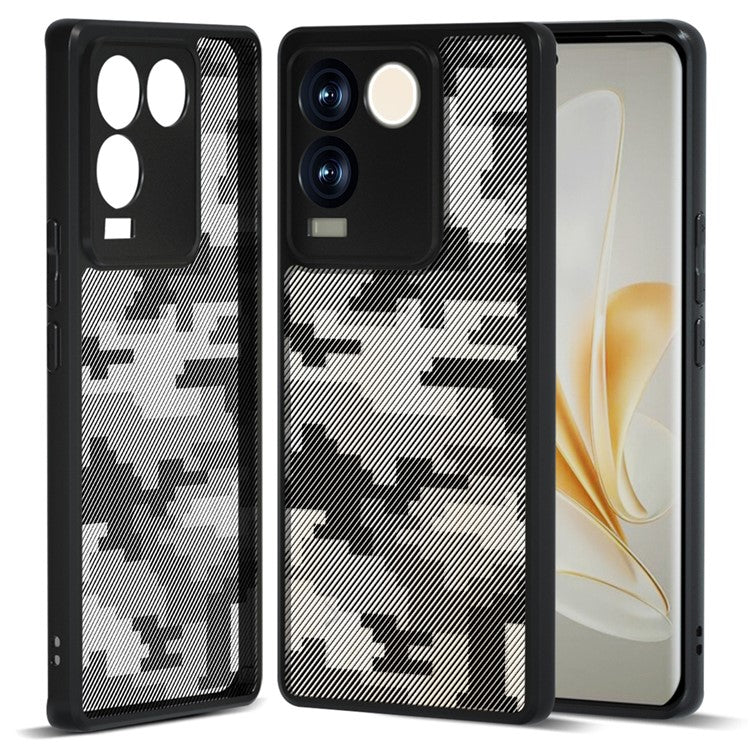 IBMRS For vivo S17e 5G Cell Phone Cases Precise Cutout Camera Protection Cover - Grid Camouflage