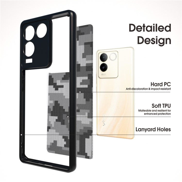 IBMRS For vivo S17e 5G Cell Phone Cases Precise Cutout Camera Protection Cover - Grid Camouflage