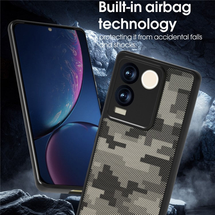 IBMRS For vivo S17e 5G Cell Phone Cases Precise Cutout Camera Protection Cover - Grid Camouflage