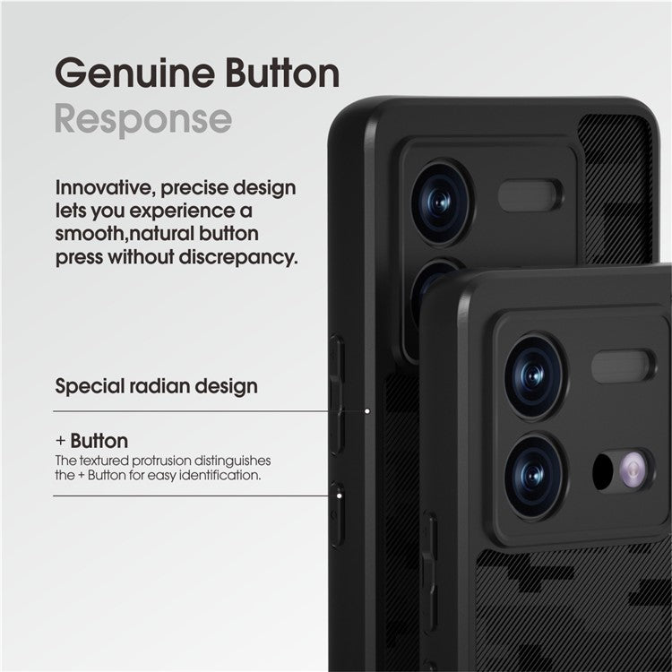 IBMRS For vivo iQOO Neo8 5G / Neo8 Pro 5G Back Case Precise Cutout Camera Protection Phone Shell - Grid Camouflage