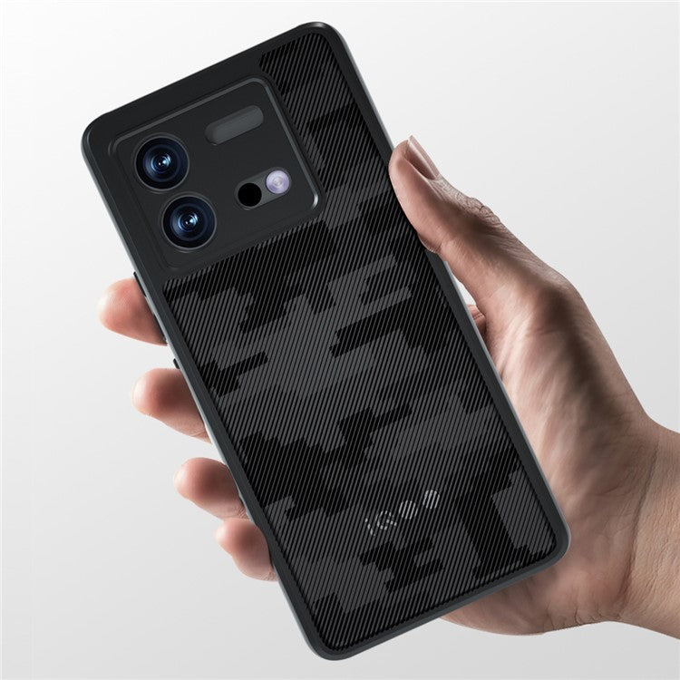 IBMRS For vivo iQOO Neo8 5G / Neo8 Pro 5G Back Case Precise Cutout Camera Protection Phone Shell - Grid Camouflage