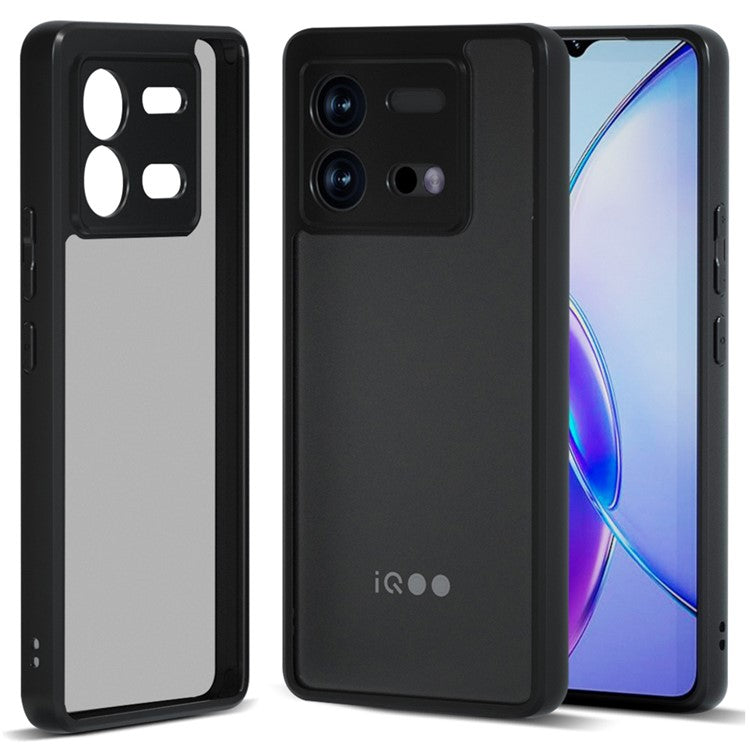 IBMRS For vivo iQOO Neo8 5G / Neo8 Pro 5G Back Case Precise Cutout Camera Protection Phone Shell - Matte Black