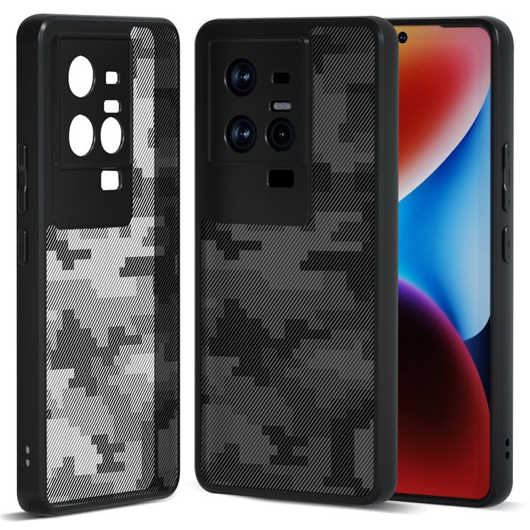 IBMRS For vivo iQOO 11 5G / 11S 5G Case Scratch Resistant Airbag Technology Phone Cover - Grid Camouflage