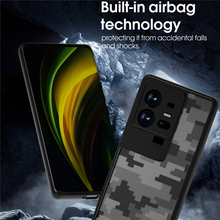 IBMRS For vivo iQOO 11 Pro 5G Case Impact Protection TPU+PC Phone Cover - Grid Camouflage