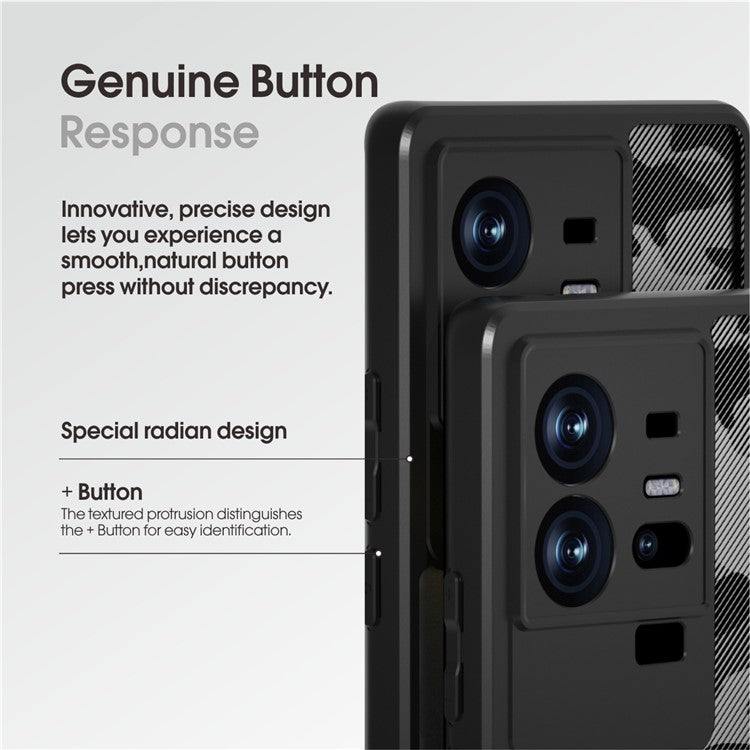 IBMRS For vivo iQOO 11 Pro 5G Case Impact Protection TPU+PC Phone Cover - Transparent Black