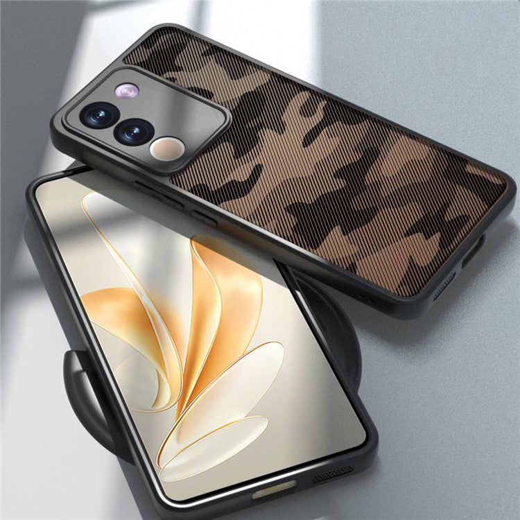 IBMRS Phone Case for vivo V29e (Global) 5G / Y200 4G Shell TPU+PC Scratch-proof Cover - Artistic Camouflage