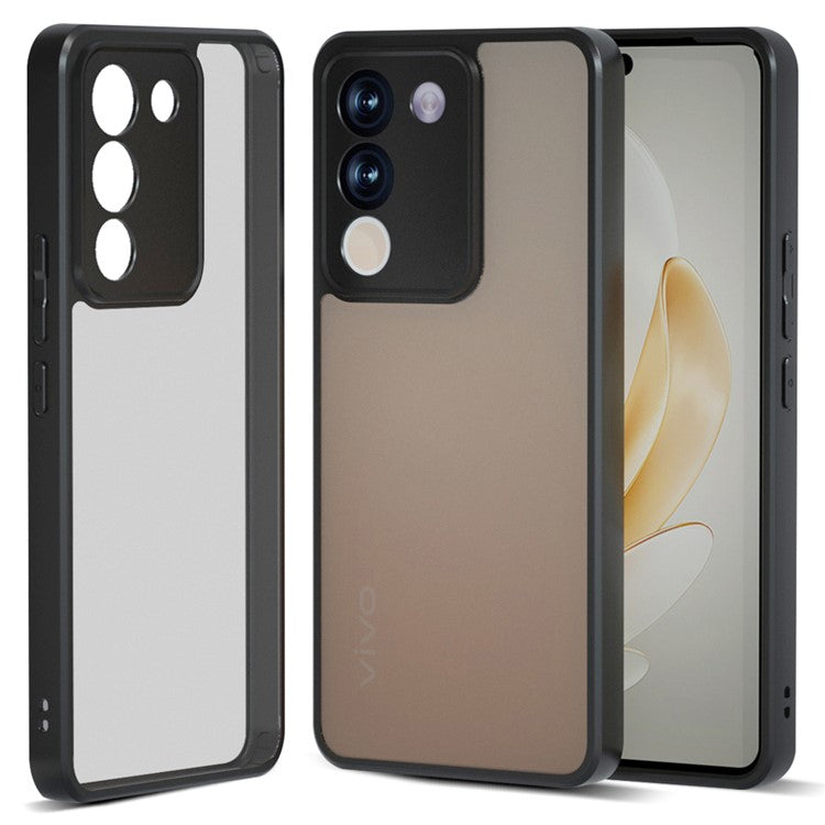 IBMRS Phone Case for vivo V29e (Global) 5G / Y200 4G Shell TPU+PC Scratch-proof Cover - Matte Black