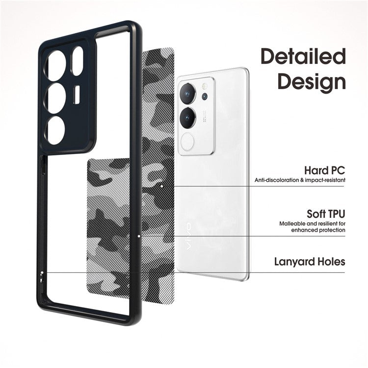 IBMRS For vivo S17 Pro 5G / S17 5G / V29 5G / V29 Pro 5G Case PC+TPU Precise Camera Cutouts Cover  - Artistic Camouflage