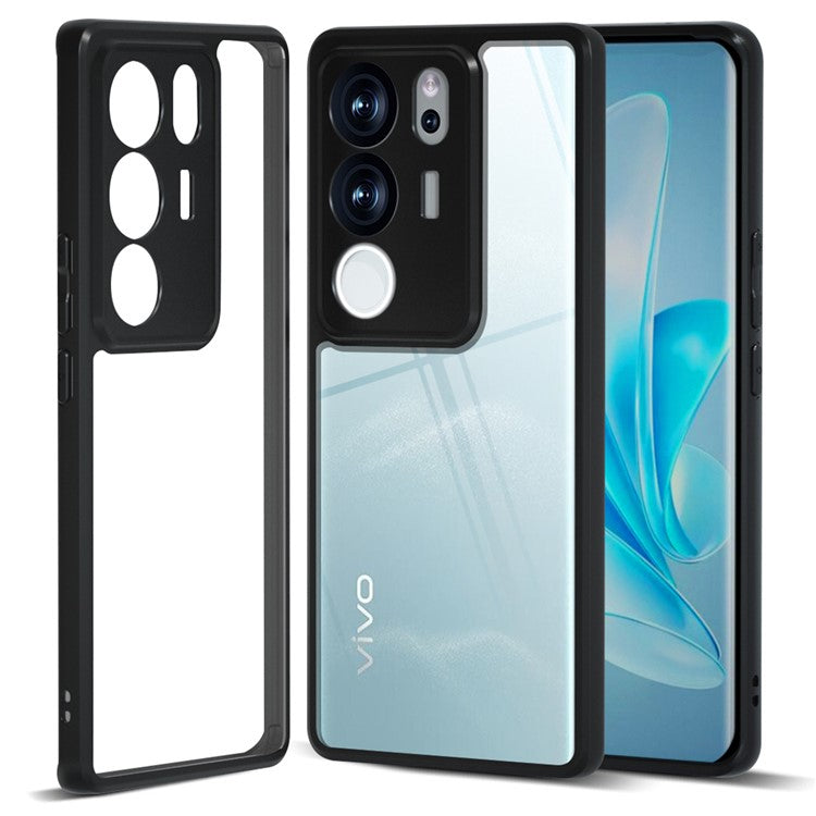 IBMRS For vivo S17 Pro 5G / S17 5G / V29 5G / V29 Pro 5G Case PC+TPU Precise Camera Cutouts Cover  - Transparent Black