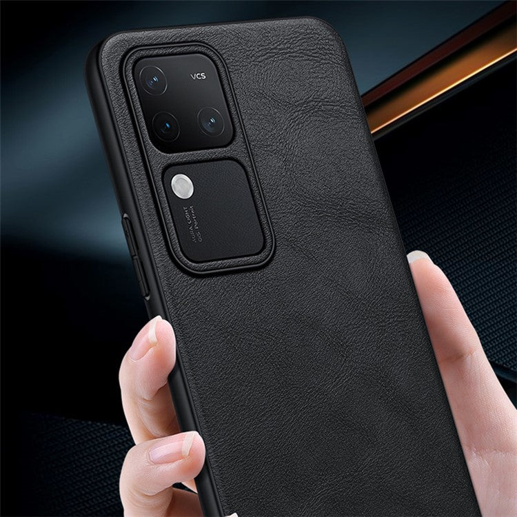 SULADA For vivo S17 5G Case PU Leather+TPU+PC Protective Phone Cover - Black