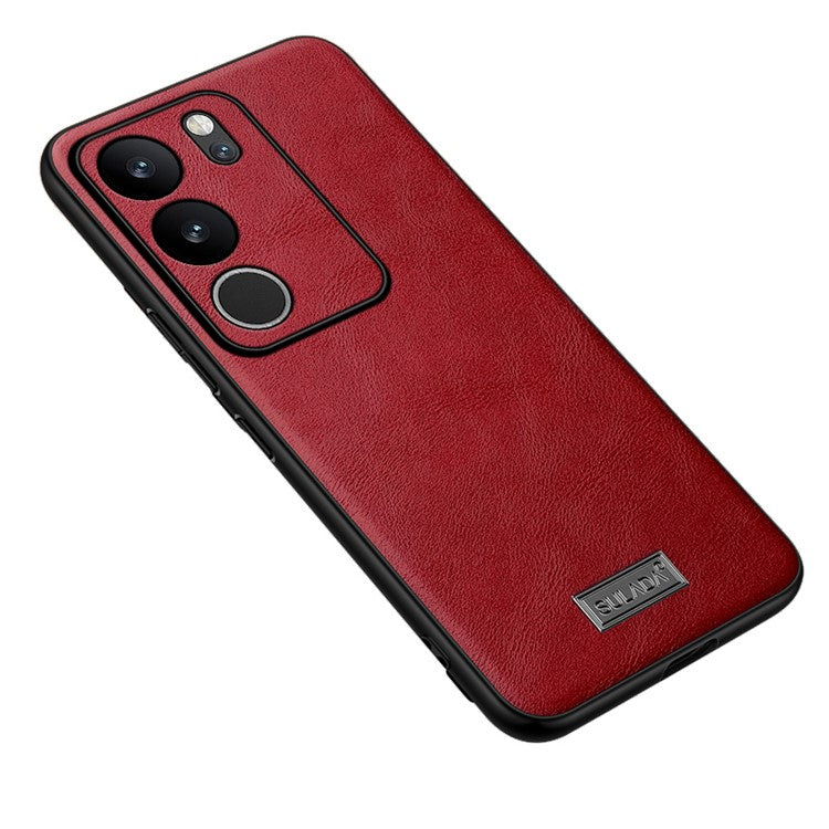 SULADA For vivo S17 5G Case PU Leather+TPU+PC Protective Phone Cover - Red