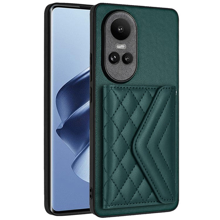 YB Leather Coating Series-8 for Oppo Reno10 Pro 5G (Global) / Reno10 5G (Global) Case RFID Blocking Phone Cover - Green