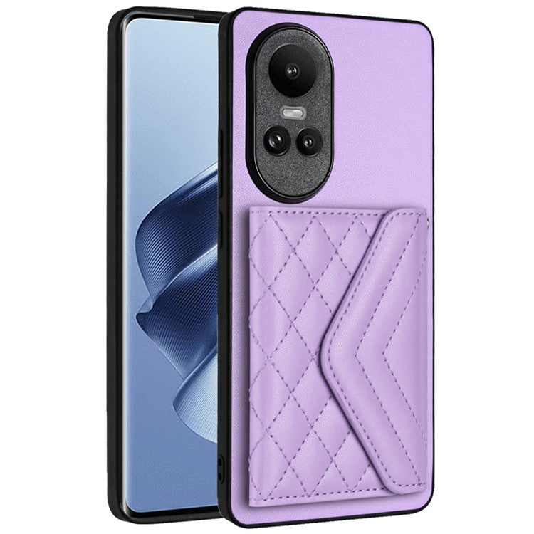 YB Leather Coating Series-8 for Oppo Reno10 Pro 5G (Global) / Reno10 5G (Global) Case RFID Blocking Phone Cover - Purple