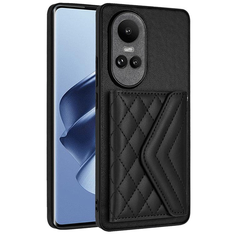 YB Leather Coating Series-8 for Oppo Reno10 Pro 5G (Global) / Reno10 5G (Global) Case RFID Blocking Phone Cover - Black