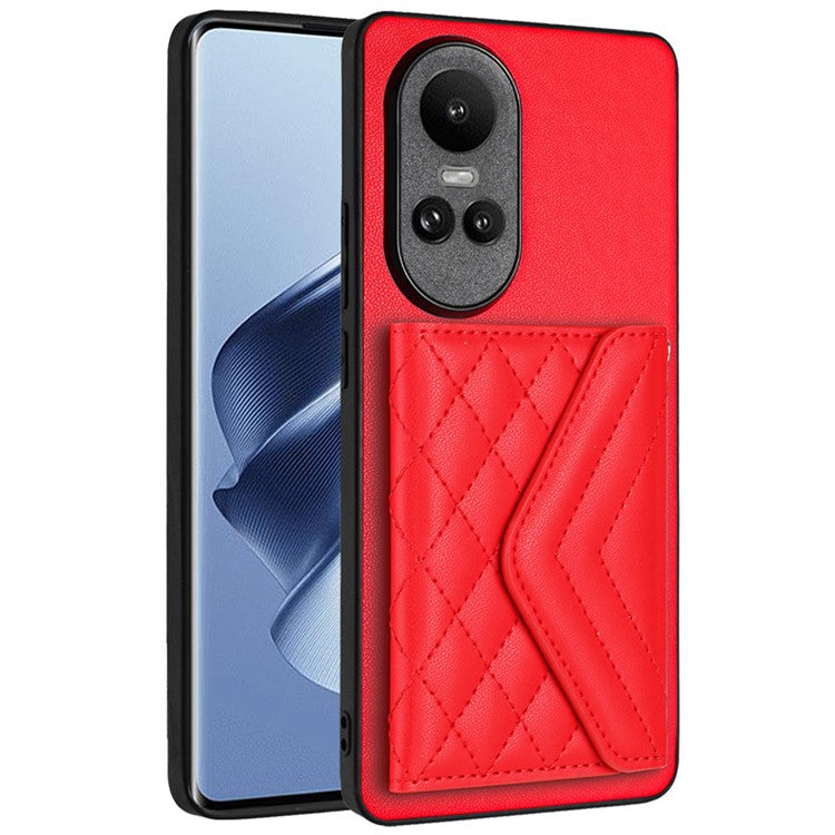 YB Leather Coating Series-8 for Oppo Reno10 Pro 5G (Global) / Reno10 5G (Global) Case RFID Blocking Phone Cover - Red