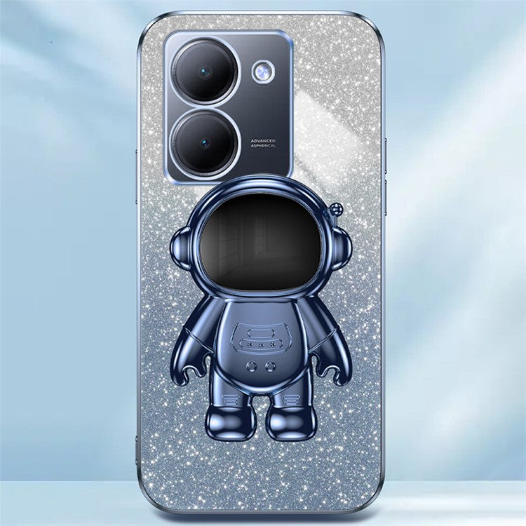 For vivo Y78 5G (China) / Y27 5G / Y36 5G (Global) / Y36 4G (Global) Case Astronaut Kickstand Phone Cover - Blue