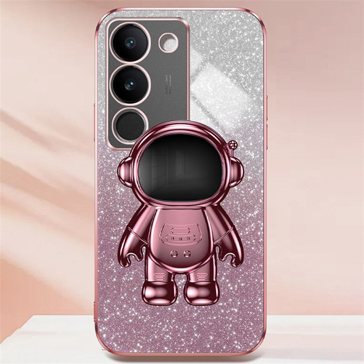 Slim-Fit Phone Case for vivo S17 Pro 5G / S17 5G Anti-Scratch Phone Shell Kickstand PC+TPU Cover - Pink