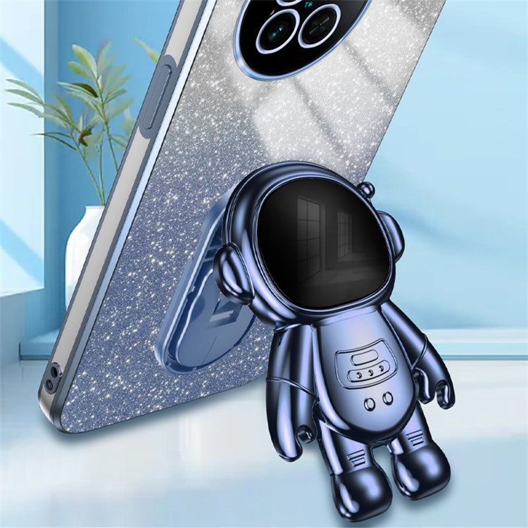 Phone Case for vivo X90 5G Astronaut Kickstand PC+TPU Cover Slim-Fit Phone Shell - Blue