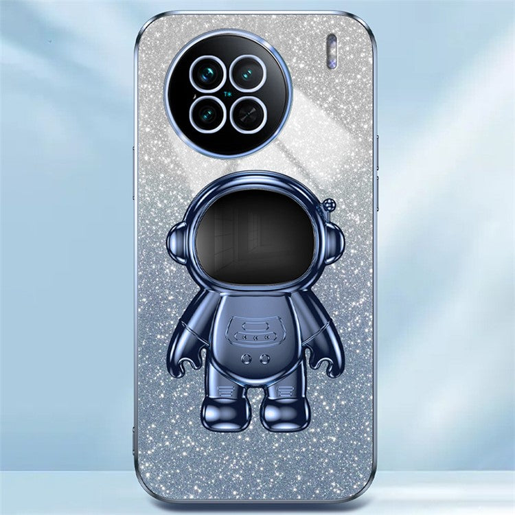 Phone Case for vivo X90 5G Astronaut Kickstand PC+TPU Cover Slim-Fit Phone Shell - Blue