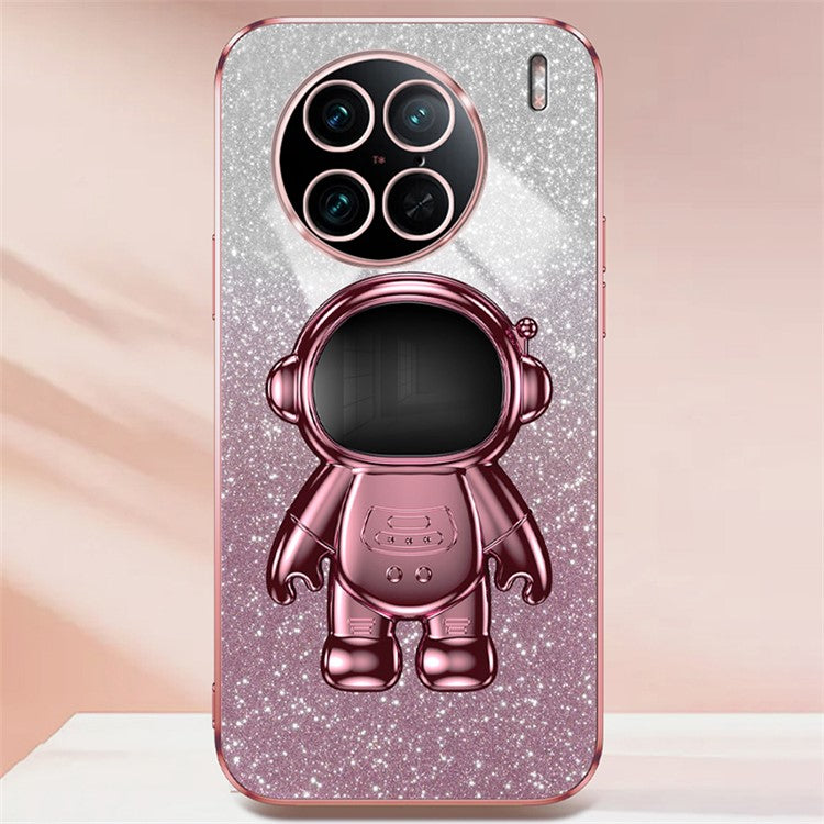 Kickstand Phone Case for vivo X90 Pro 5G Shockproof PC+TPU Cover Dustproof Phone Shell - Pink