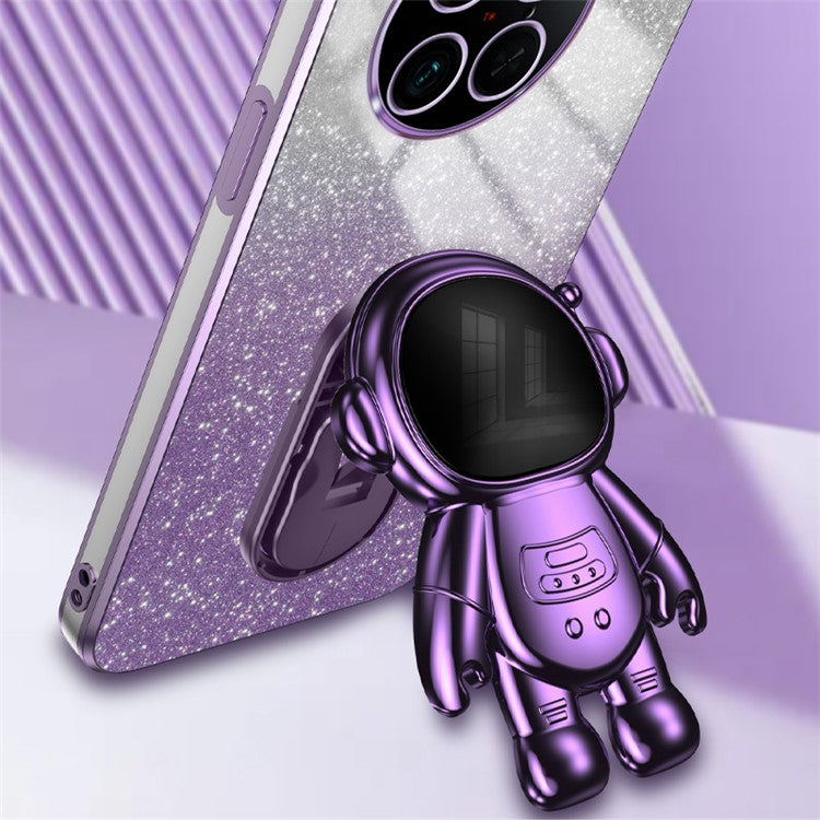 Kickstand Phone Case for vivo X90 Pro 5G Shockproof PC+TPU Cover Dustproof Phone Shell - Purple