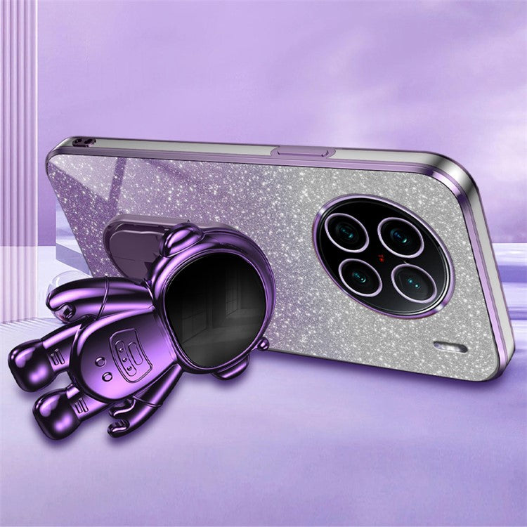 For vivo X90 Pro+ 5G Electroplating PC+TPU Cell Phone Case Dustproof Kickstand Cover - Purple