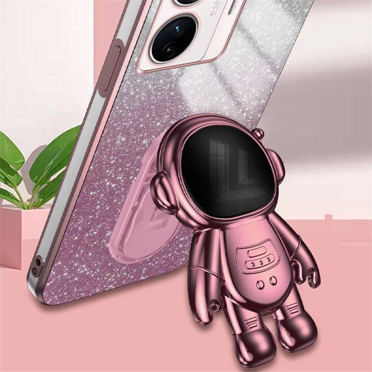 For vivo S15e 5G / T1 Pro 5G Shockproof PC+TPU Case Dustproof Cover Kickstand Phone Shell - Pink