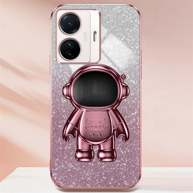 For vivo S15e 5G / T1 Pro 5G Shockproof PC+TPU Case Dustproof Cover Kickstand Phone Shell - Pink