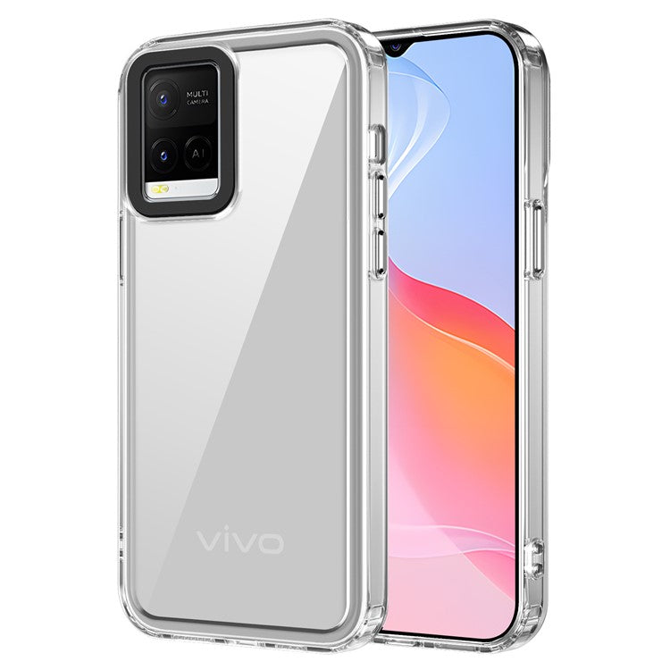 For vivo Y21 / Y33s / Y21s / Y32 4G / Y21t 4G Clear Case PC+TPU Anti-yellow Phone Cover - Transparent