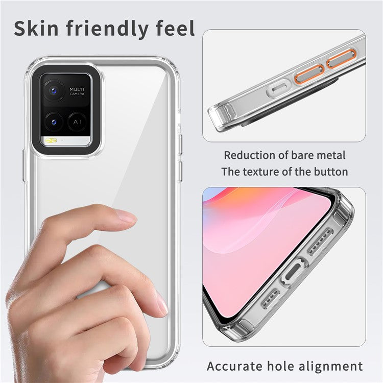 For vivo Y21 / Y33s / Y21s / Y32 4G / Y21t 4G Clear Case PC+TPU Anti-yellow Phone Cover - Transparent