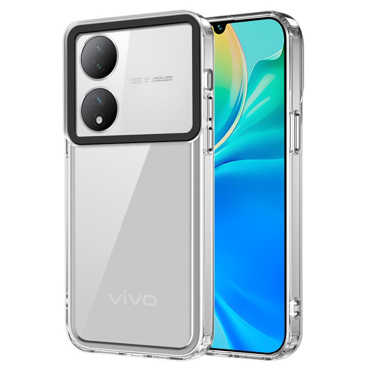 For vivo Y100 5G HD Clear PC+TPU Phone Case Dustproof Cell Phone Cover - Transparent