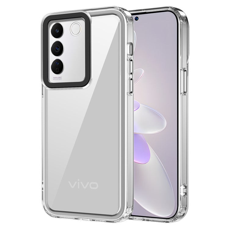 For vivo V27e 4G / Y200 4G / V30 Lite 5G Cell Phone Cases PC+TPU Clear Slim Cover - Transparent