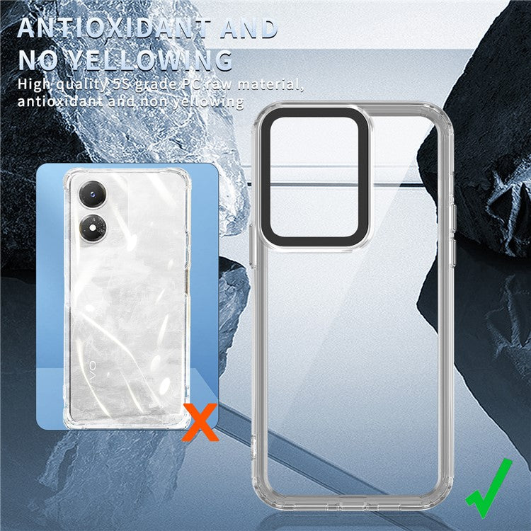 Phone Cover for vivo Y02s 4G / Y16 4G / Y56 5G Case Drop Protection HD Clear Shell - Transparent