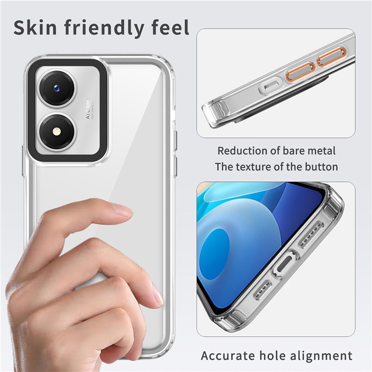 Phone Cover for vivo Y02s 4G / Y16 4G / Y56 5G Case Drop Protection HD Clear Shell - Transparent