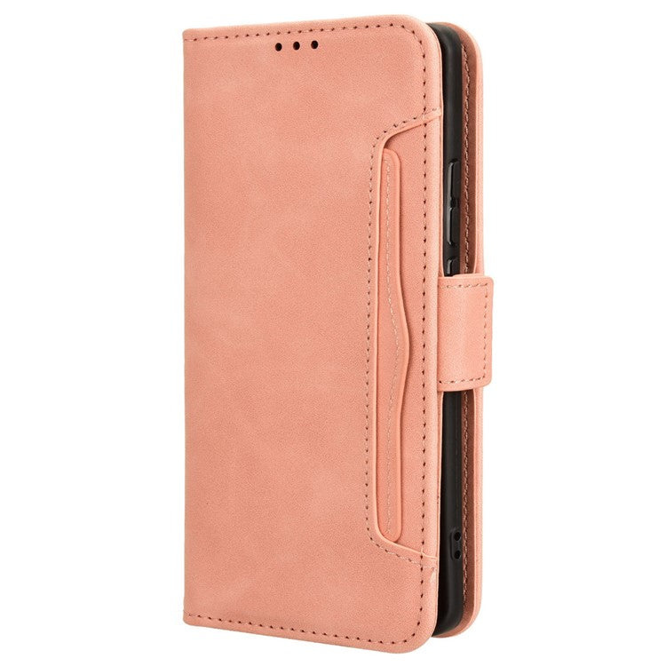 For vivo X100 Pro 5G Case Wallet Leather Phone Cover with Multiple Card Slots - Pink