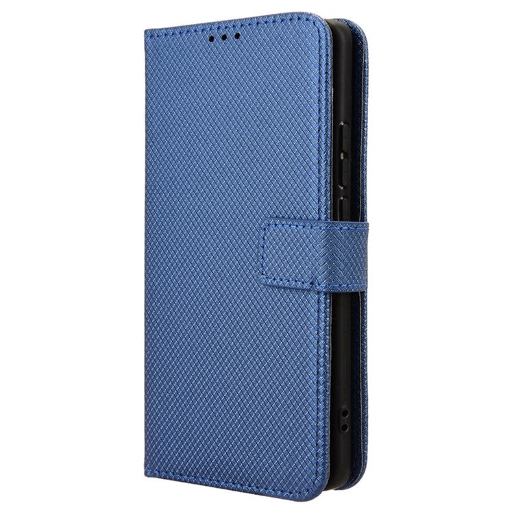 For vivo X100 Pro 5G Case Diamond Texture Leather Protective Phone Cover - Blue