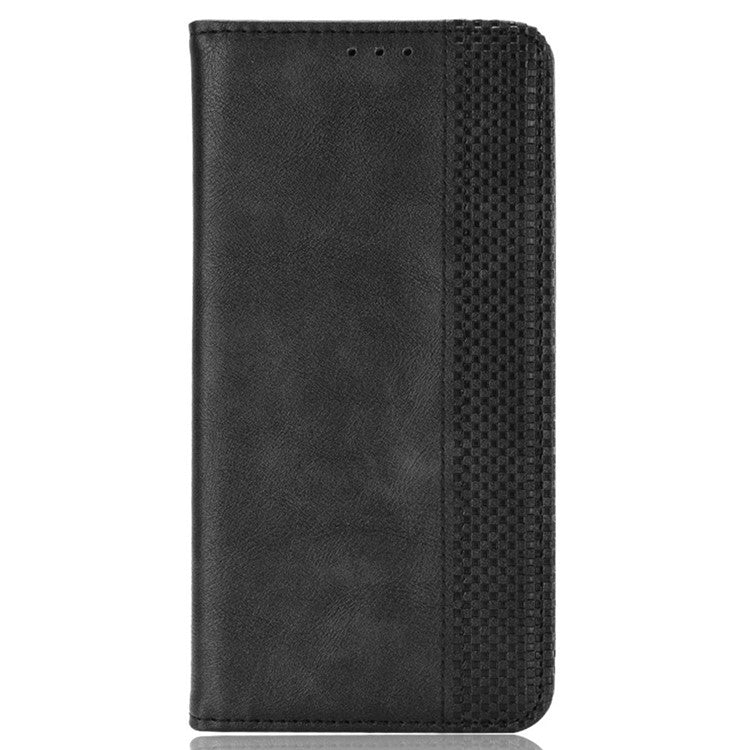 For vivo X100 Pro 5G Case Flip Wallet Retro Leather Flip Phone Cover Magnetic Closure - Black