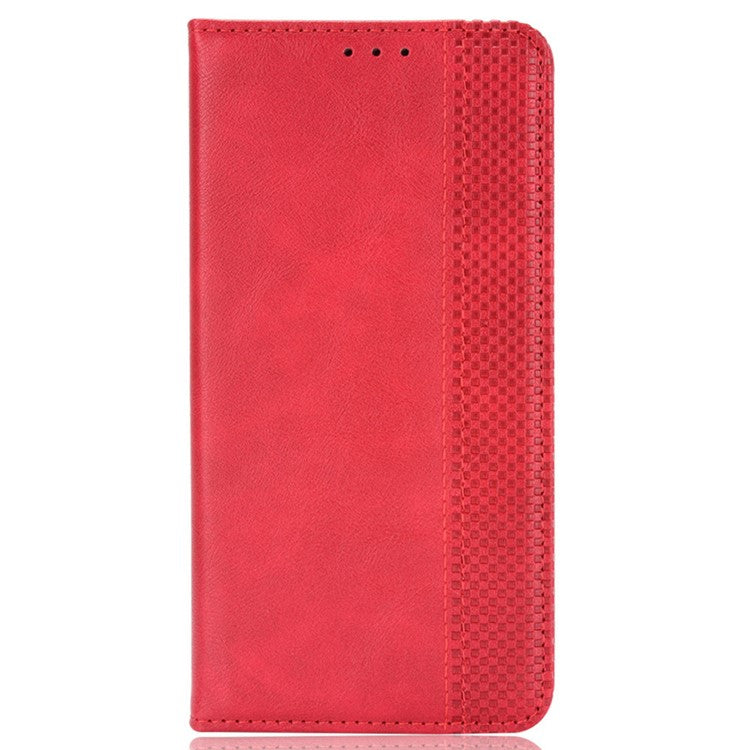 For vivo X100 Pro 5G Case Flip Wallet Retro Leather Flip Phone Cover Magnetic Closure - Red