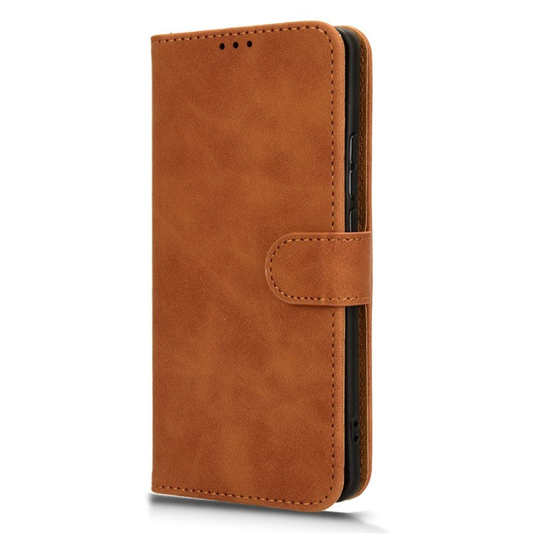 For vivo X100 Pro 5G Case PU Leather Full Protection Folio Phone Cover - Brown