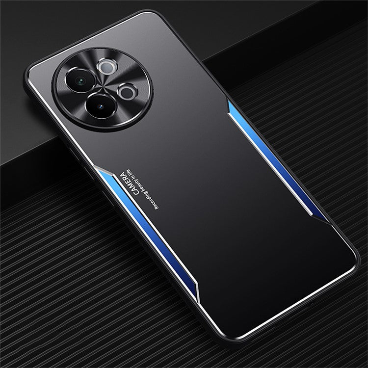 For vivo S18e 5G Case Comfort Grip Aluminium Alloy+TPU Phone Cover - Blue