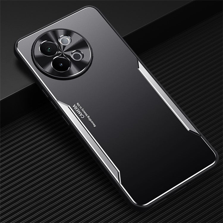 For vivo S18e 5G Case Comfort Grip Aluminium Alloy+TPU Phone Cover - Silver