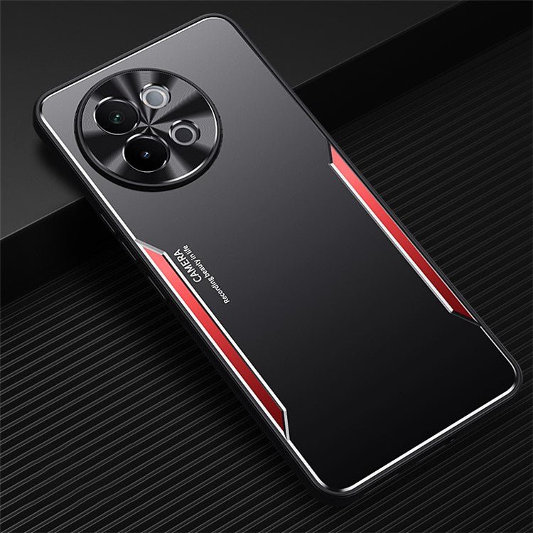 For vivo S18e 5G Case Comfort Grip Aluminium Alloy+TPU Phone Cover - Red