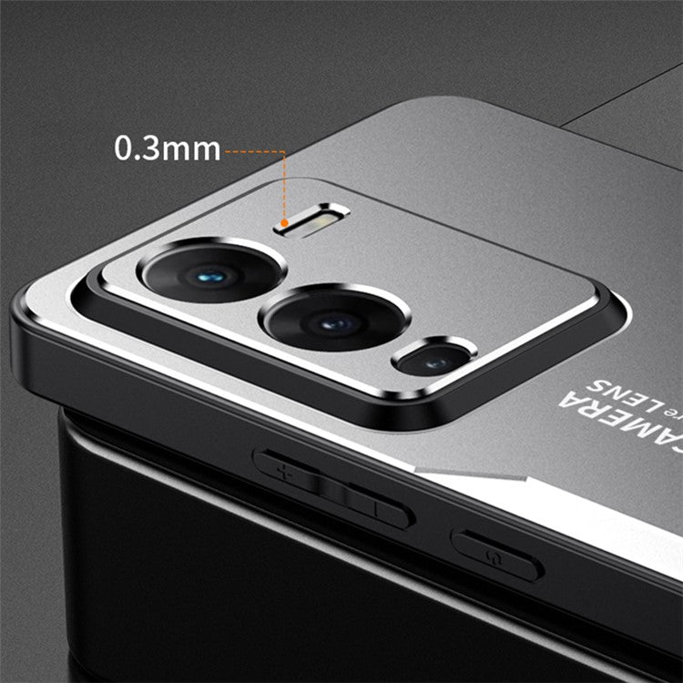 For vivo S15 5G Case Aluminium Alloy+TPU+PC Slim Phone Back Cover - Silver