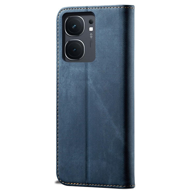 For vivo iQOO Neo9 5G / Neo9 Pro 5G Case Bump Proof Leather+TPU Stand View Phone Cover - Blue