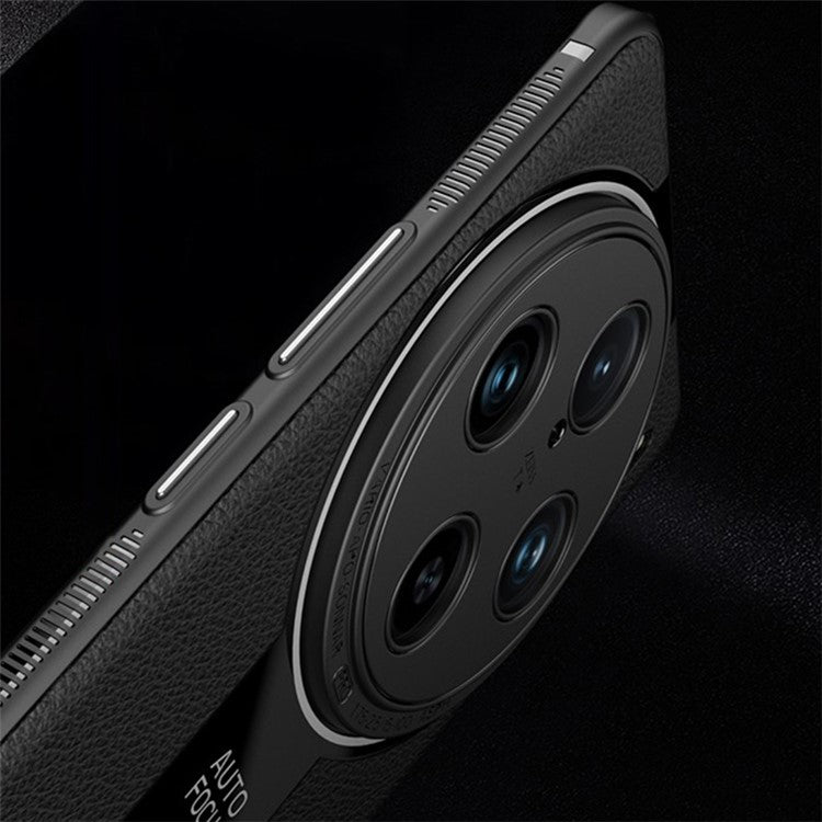 Q.COO For vivo X100 5G Case PU Leather+TPU+Acrylic Scratch-resistant Back Phone Cover - Black