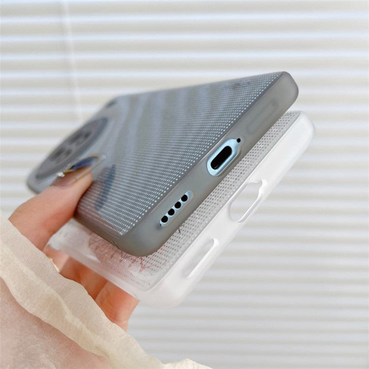 Q.COO For vivo X90 Pro+ 5G TPU Case Aurora Effect Design Protective Back Cover - Grey