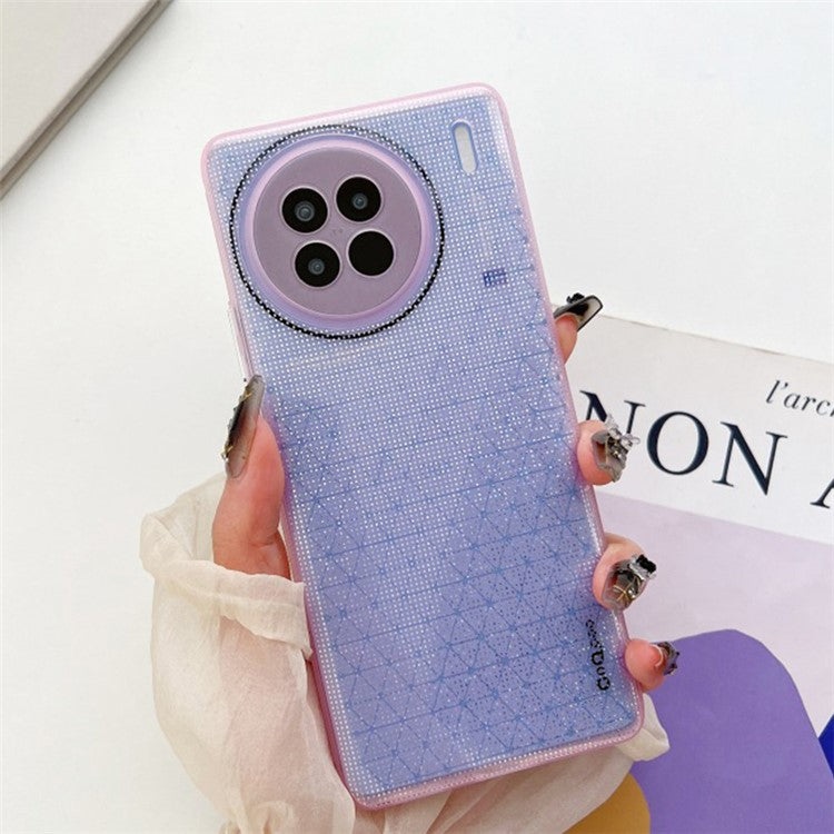 Q.COO For vivo X90 Pro 5G Case Cute Bling Sparkle TPU Shell Phone Cover - Pink